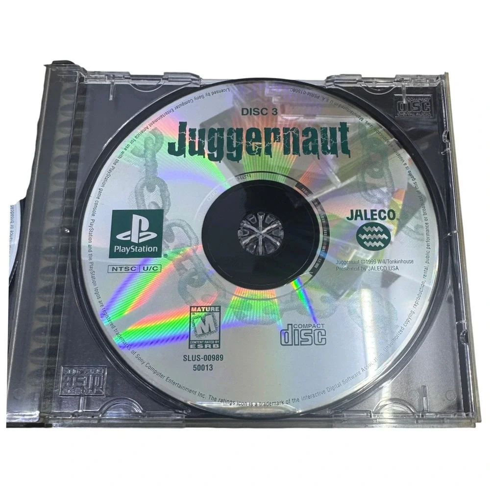 Juggernaut Sony PlayStation 1 PS1 Jaleco 1999 3-Disc Horror Game SLUS-00894